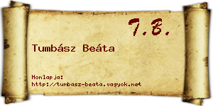 Tumbász Beáta névjegykártya